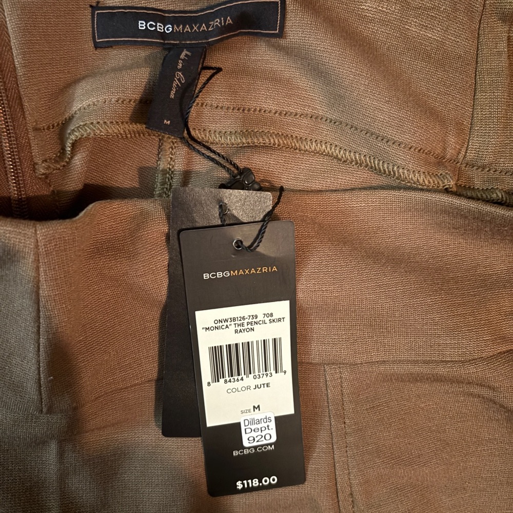 BCBG Max Azria Tan Pencil Skirt